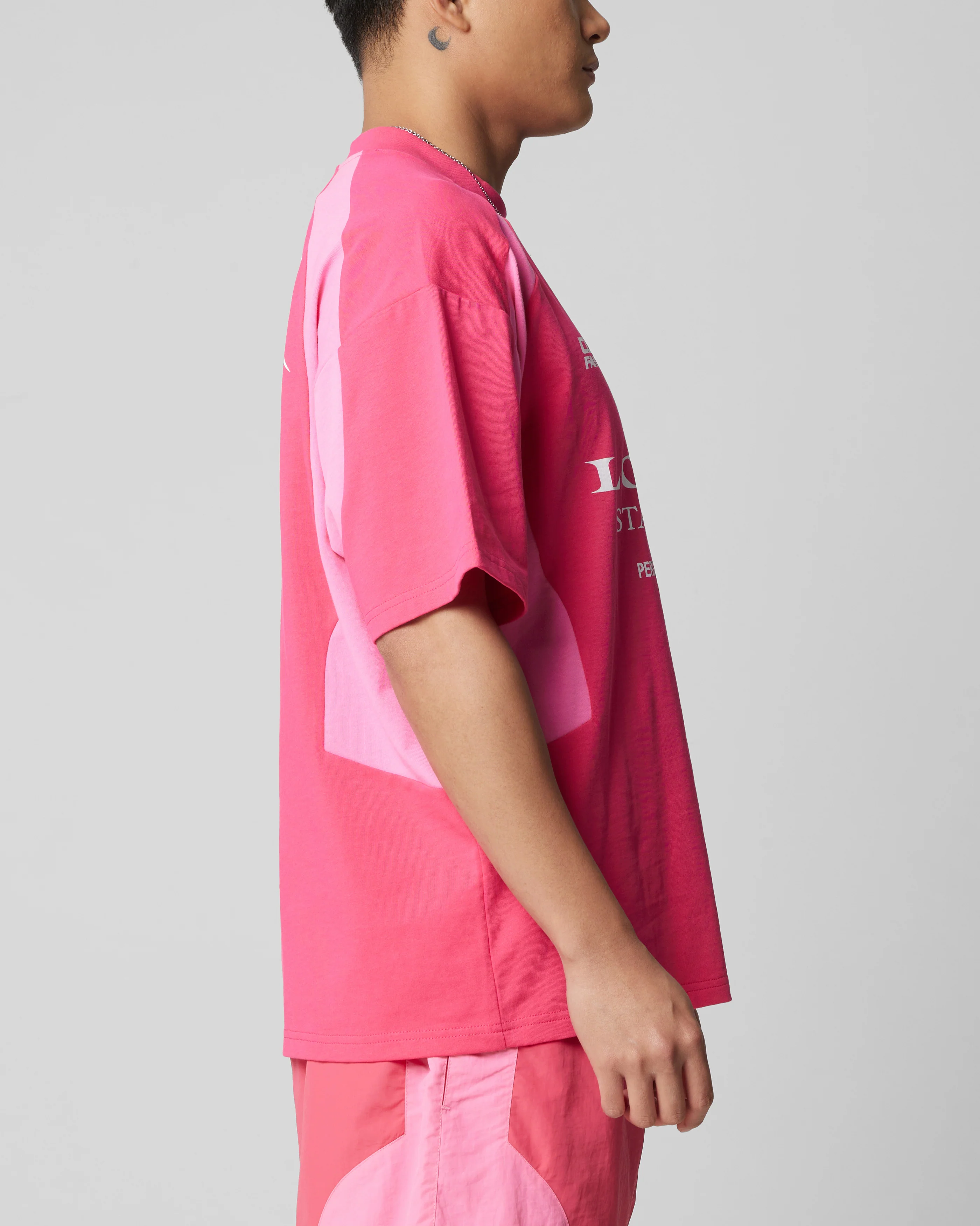 Loiter Subcultural Panel T-Shirt Pink - Image 5