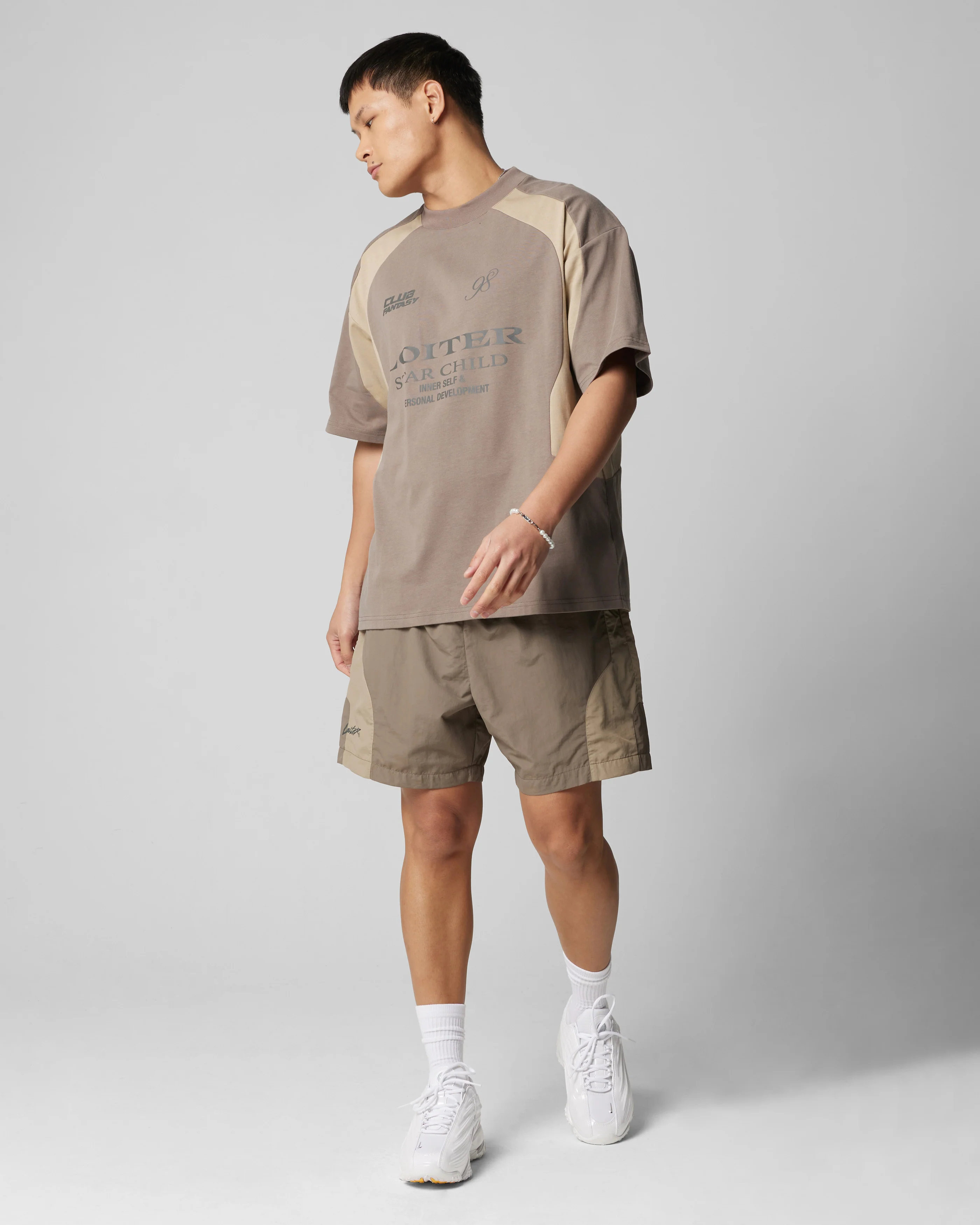 Subculture Panel Shorts Brown - Image 2