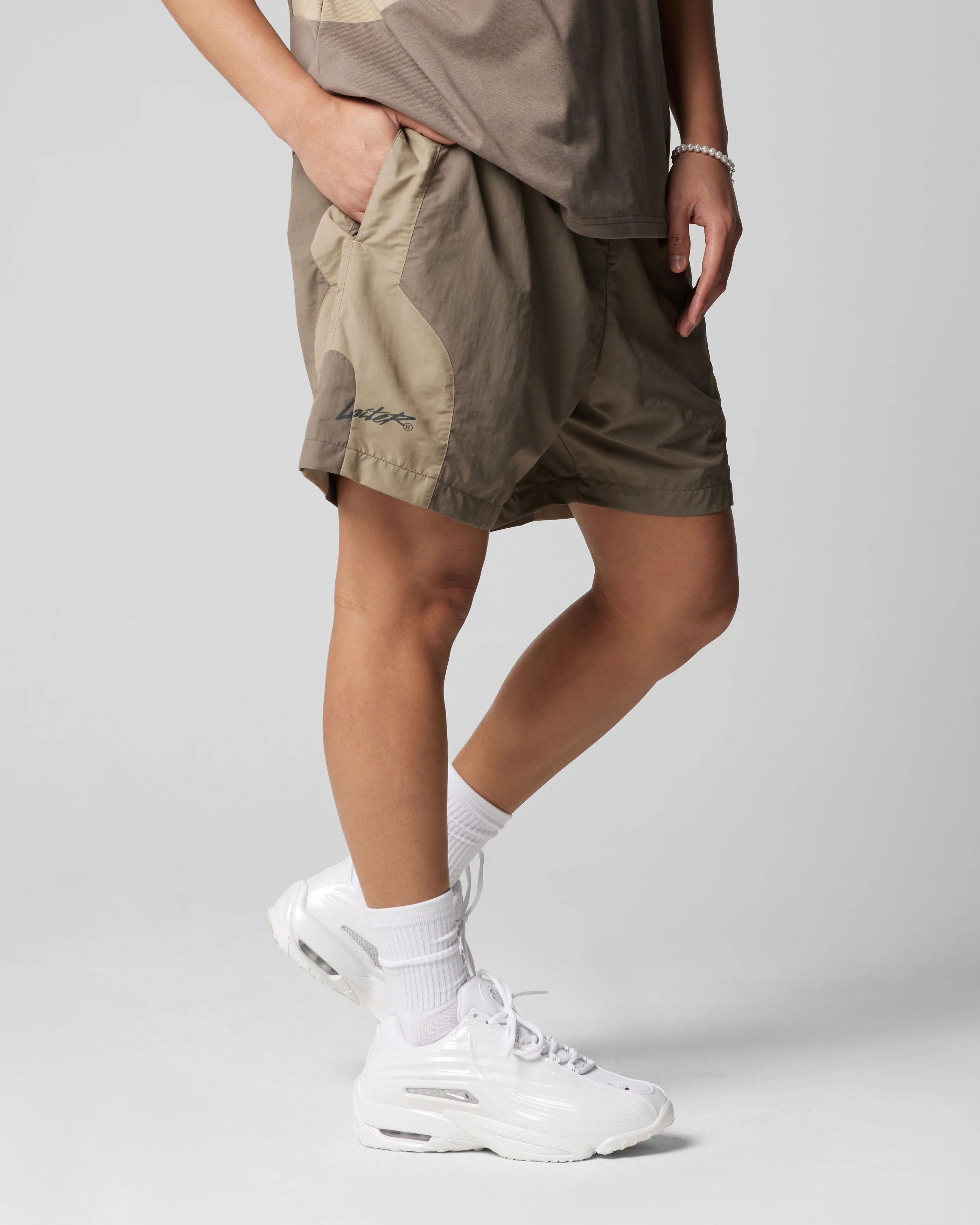 Subculture Panel Shorts Brown - Image 5