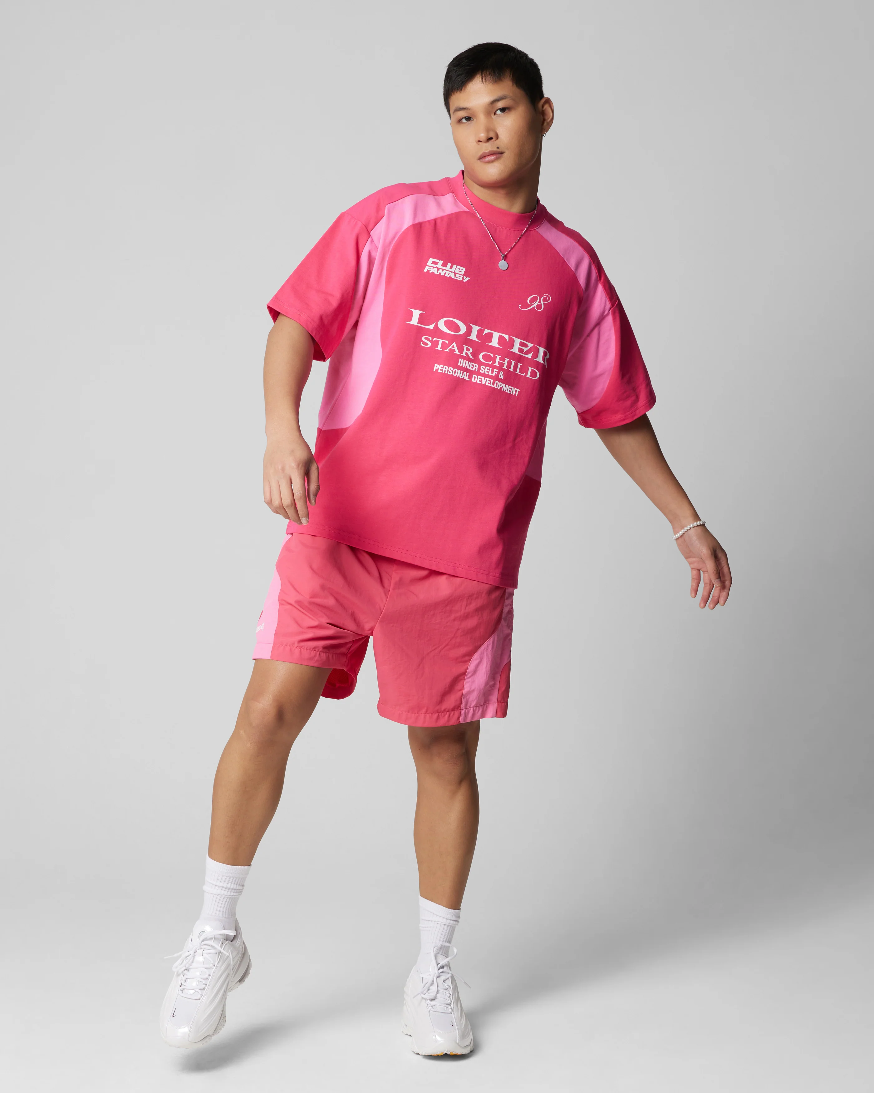 Loiter Subculture Panel Shorts Pink - Image 2