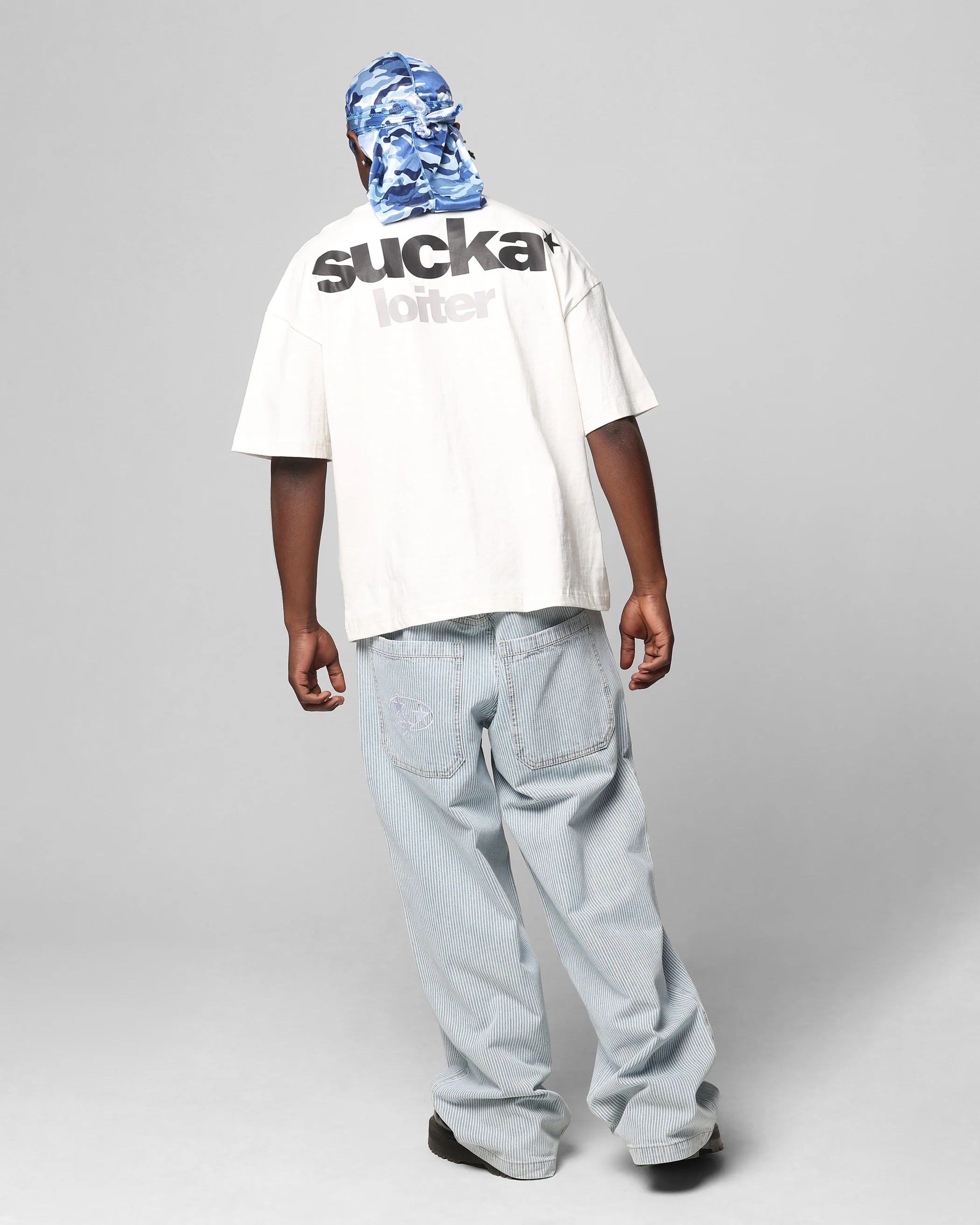 Loiter Sucka T-Shirt Off White - Image 4
