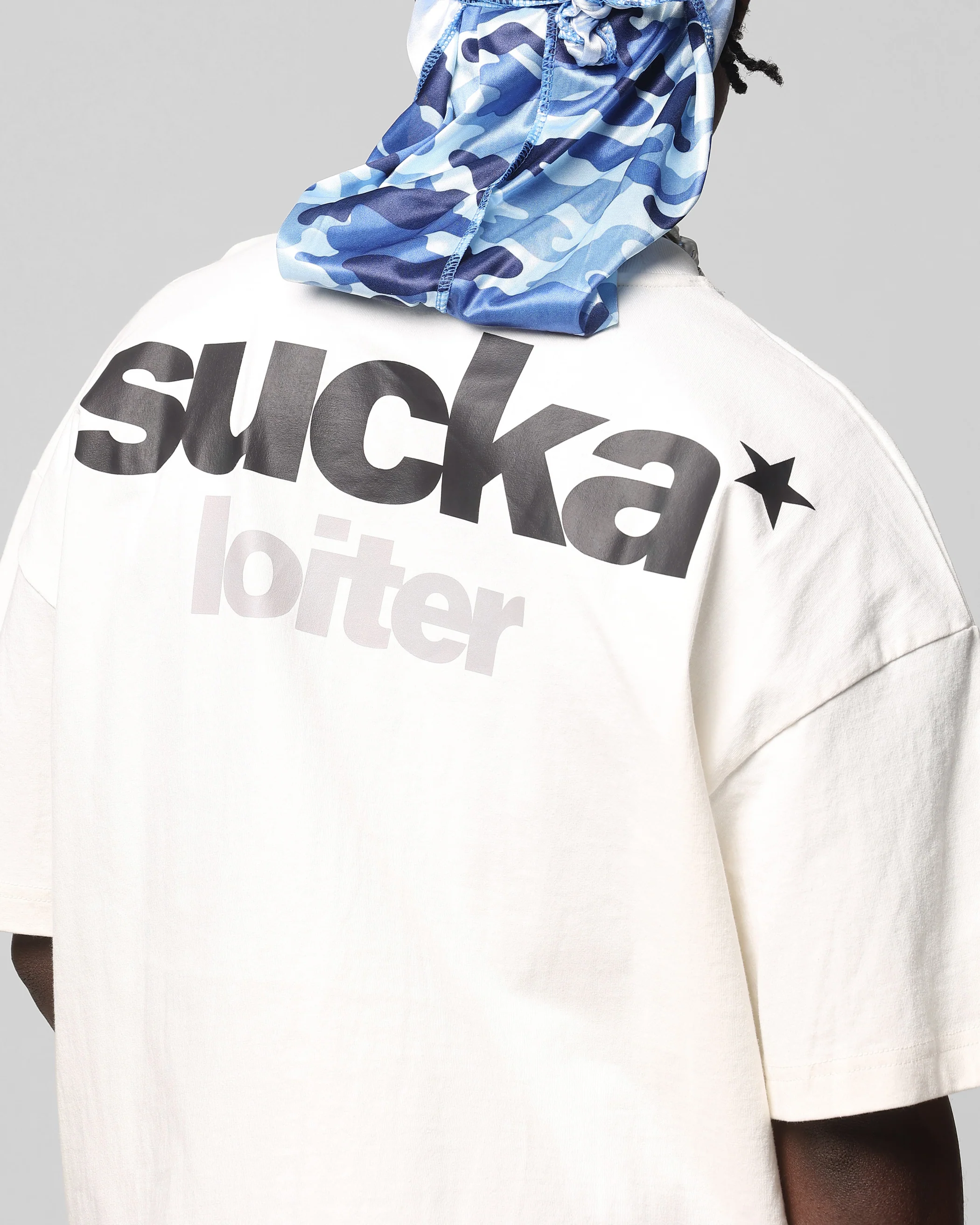Loiter Sucka T-Shirt Off White - Image 8