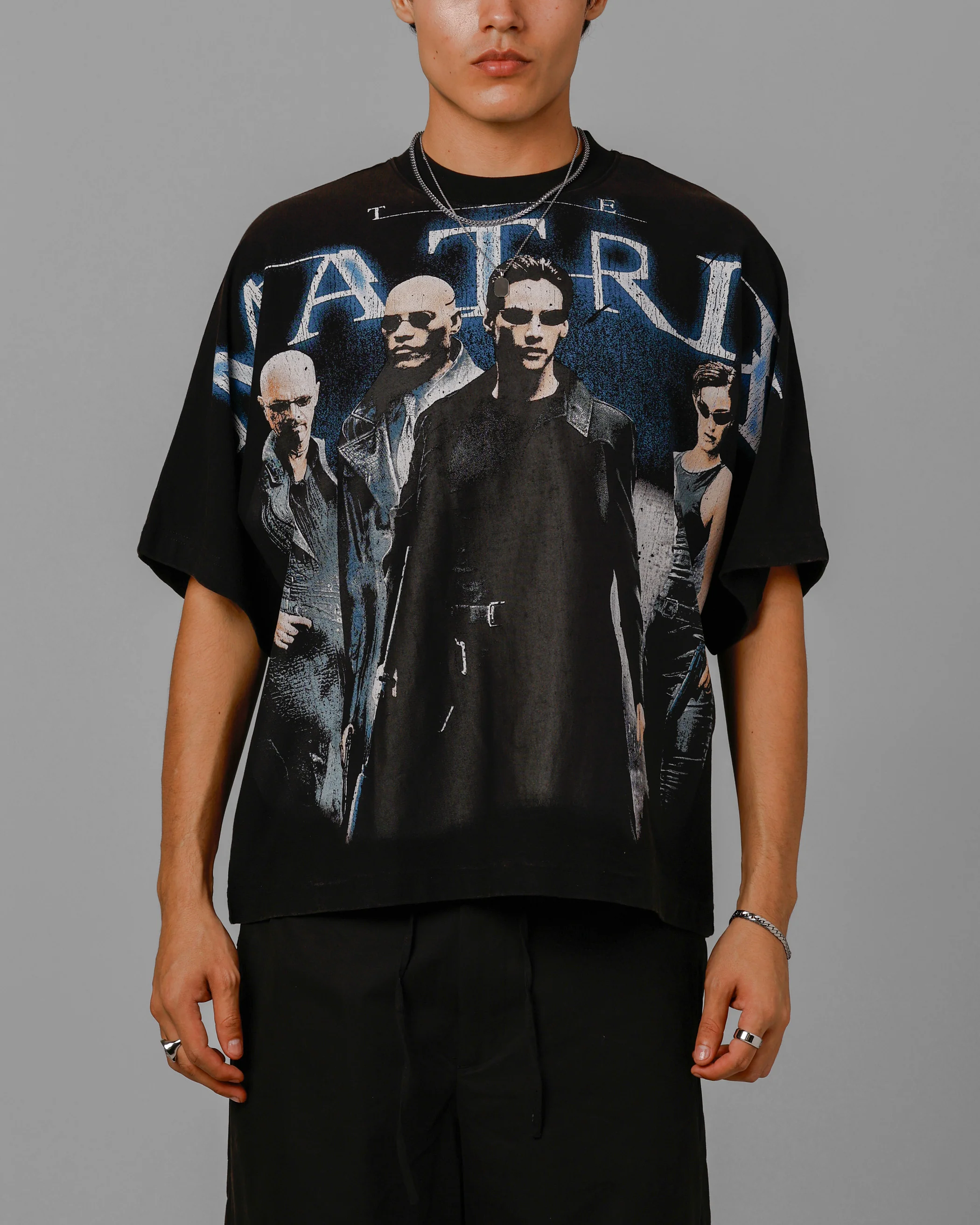 The Matrix Boxy T-Shirt Washed Black - Image 2