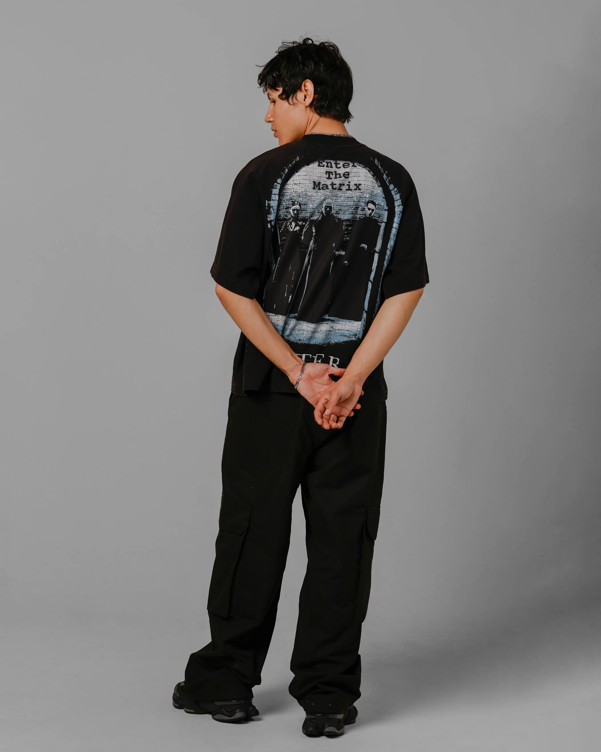The Matrix Boxy T-Shirt Washed Black - Image 6