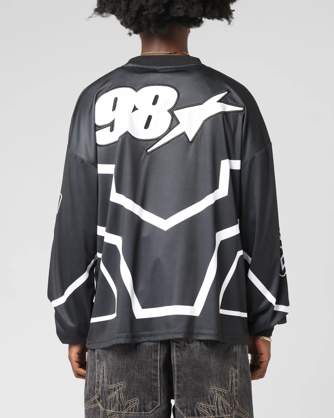 Loiter Thrill Racing Long Sleeve T-Shirt Black - Image 2