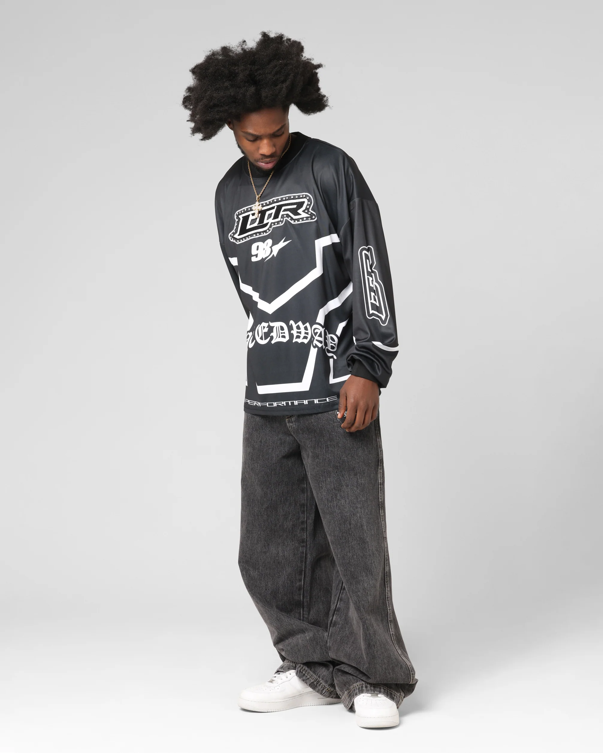 Loiter Thrill Racing Long Sleeve T-Shirt Black - Image 3