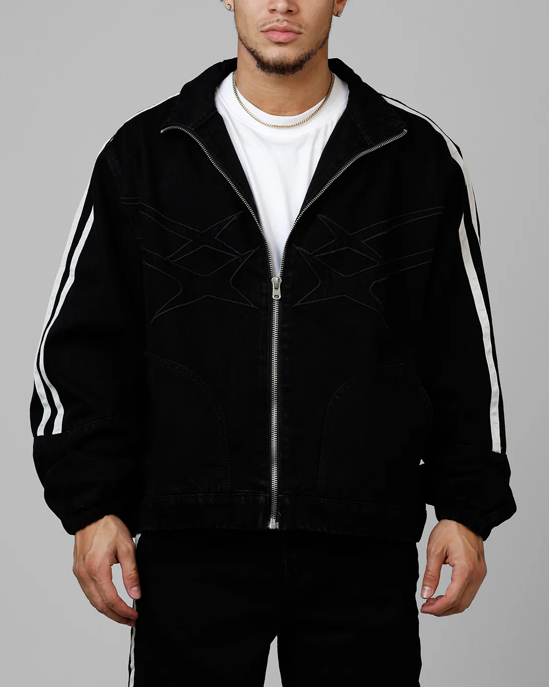 Track Star Denim Jacket Black - Image 2