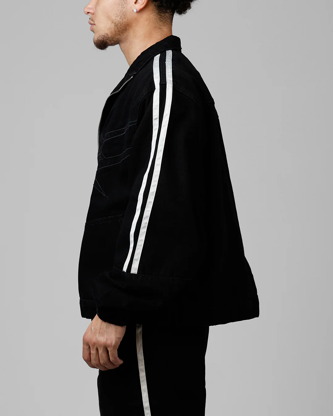 Track Star Denim Jacket Black - Image 5