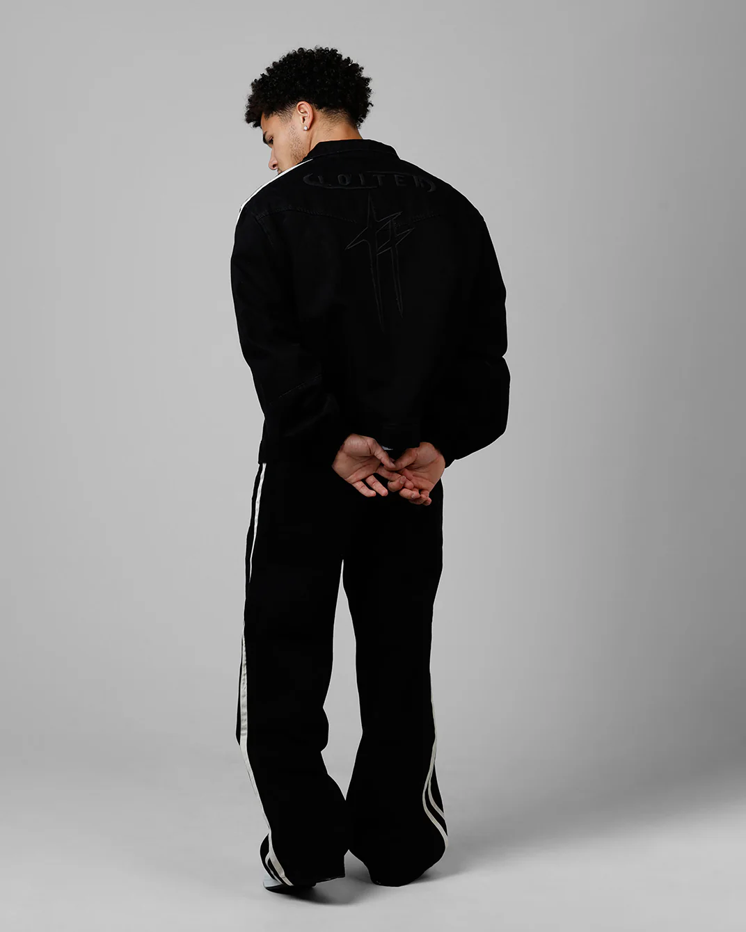 Track Star Denim Jacket Black - Image 6