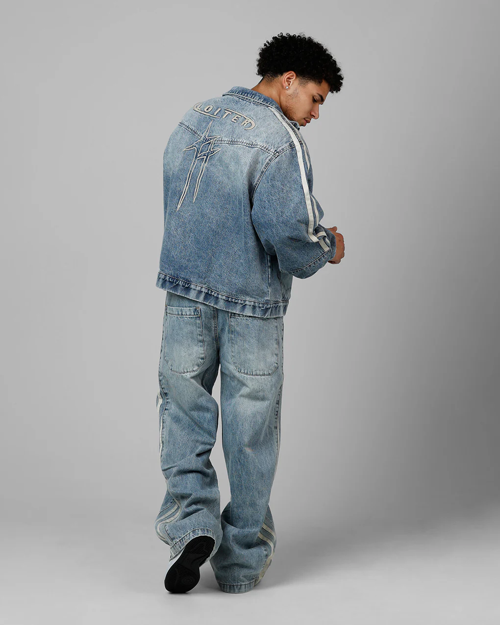 Track Star Denim Jacket Blue Wash - Image 6