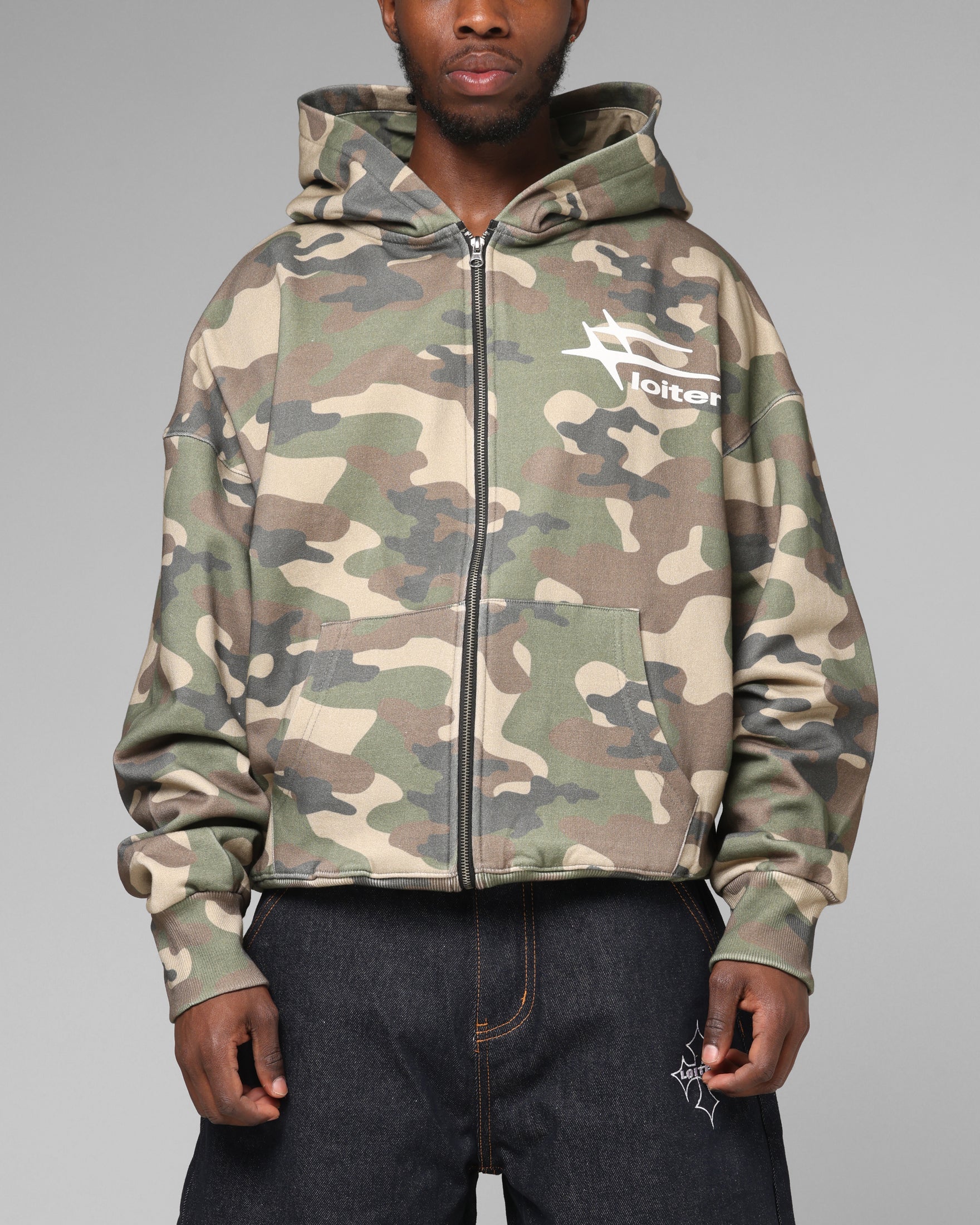 Loiter Hybrid Premium Hoodie Camo - Image 2