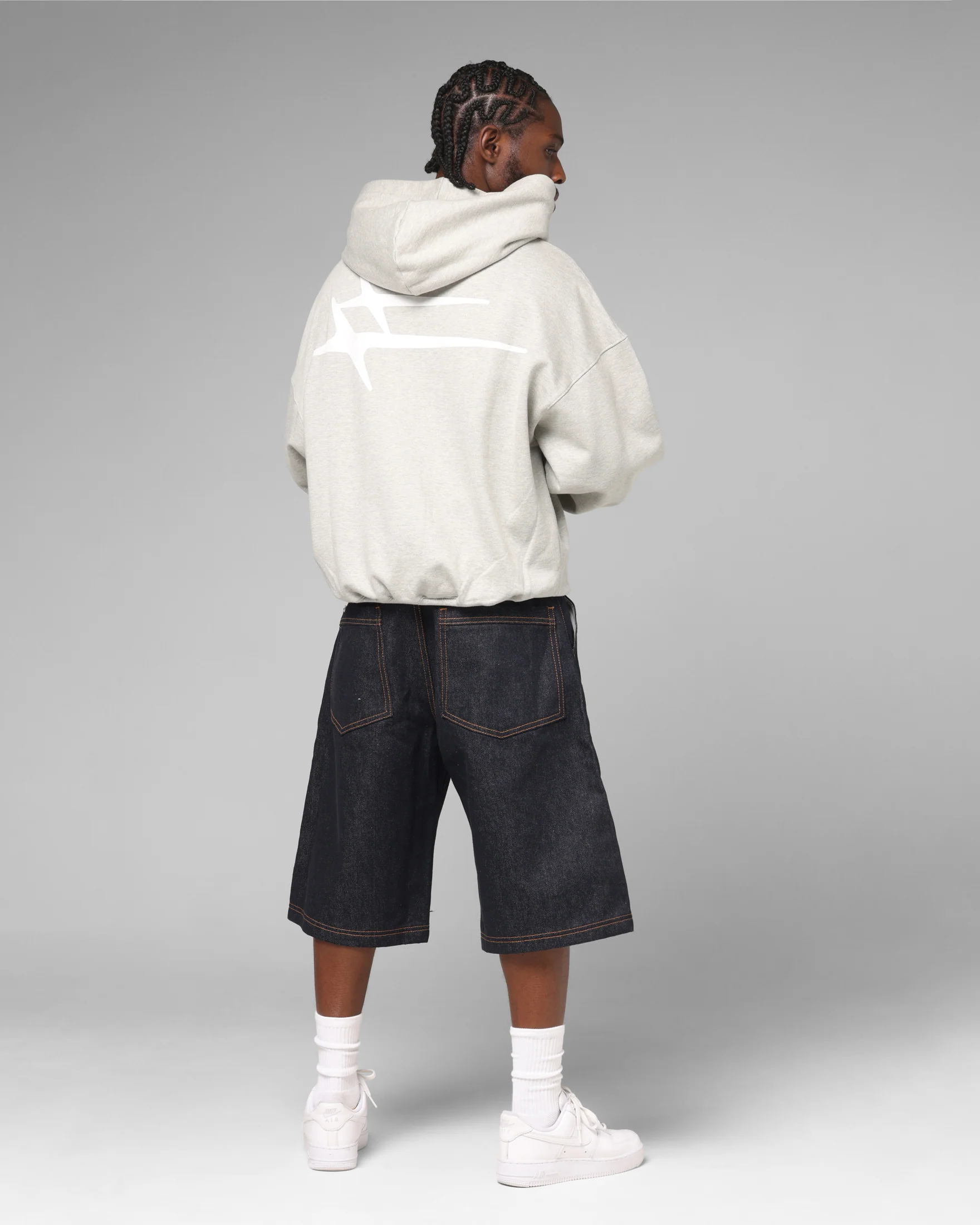 Loiter Hybrid Premium Hoodie Grey - Image 3
