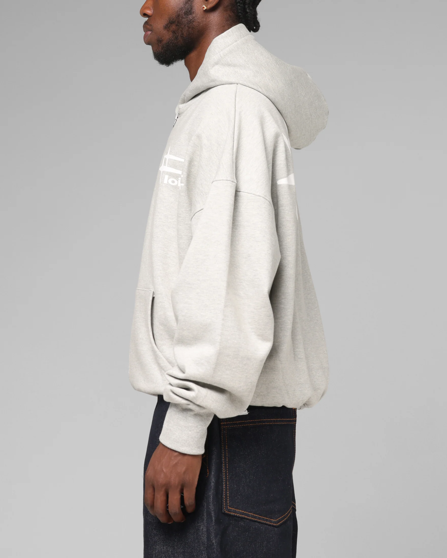 Loiter Hybrid Premium Hoodie Grey - Image 6