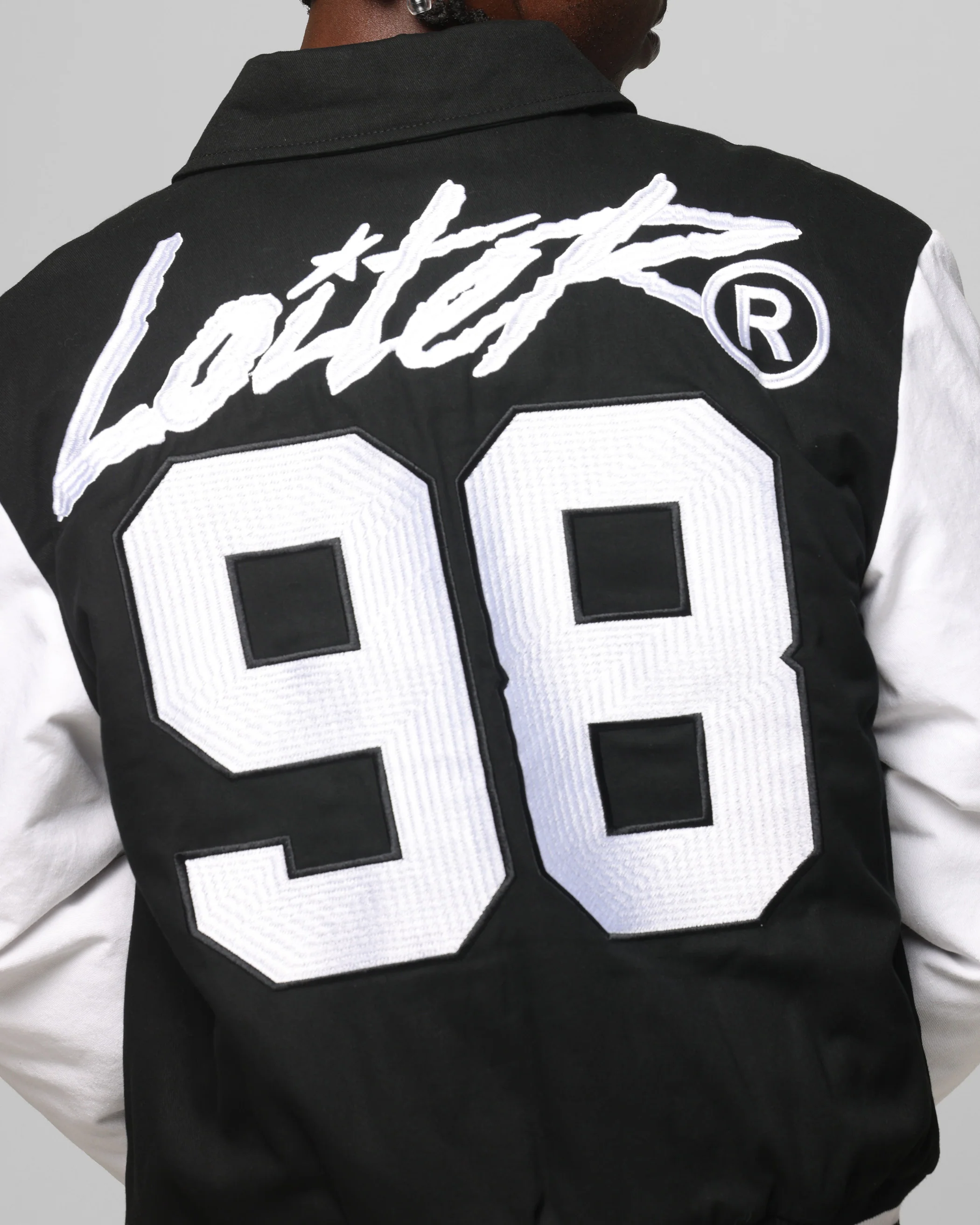 Loiter Vice City Varsity Jacket Black/White - Image 8