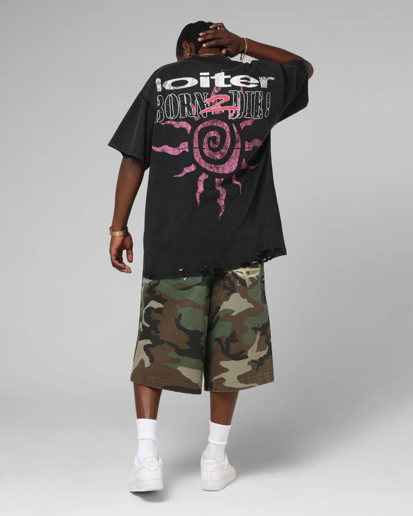 Loiter Silicone Premium Vintage T-Shirt Washed Black - Image 3