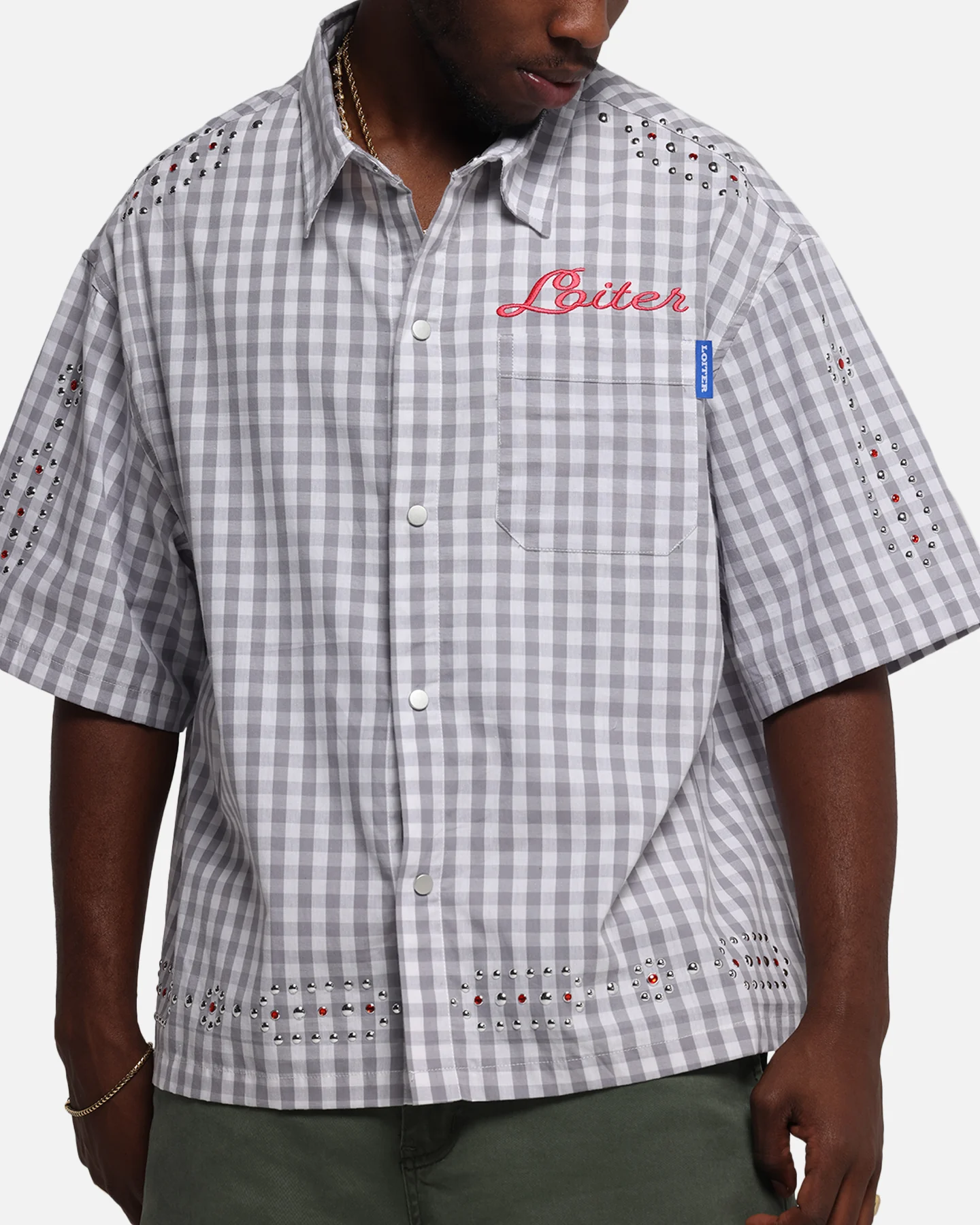 Loiter Western Button Up Shirt Check - Image 7