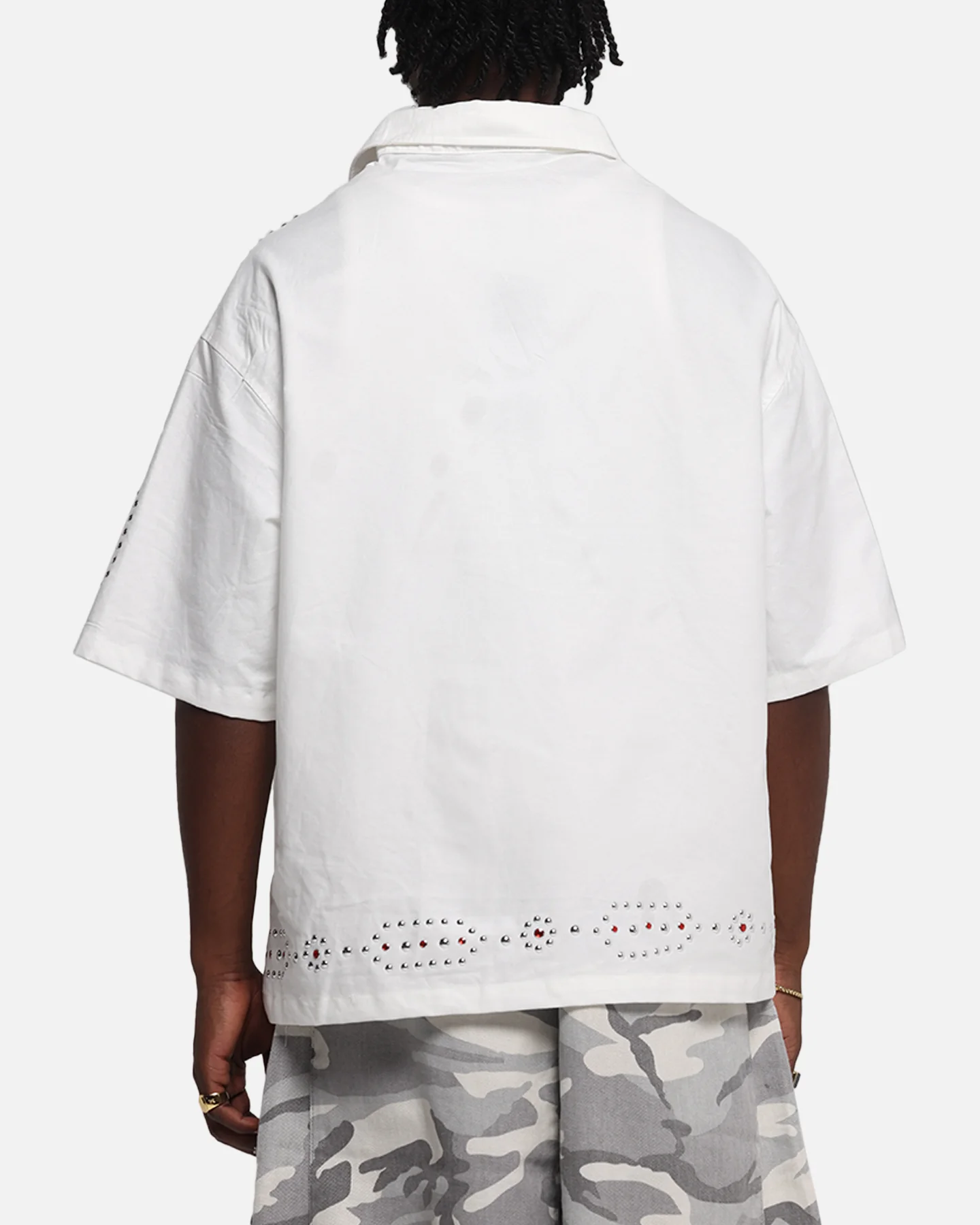 Loiter Western Button Up Shirt Cream - Image 3