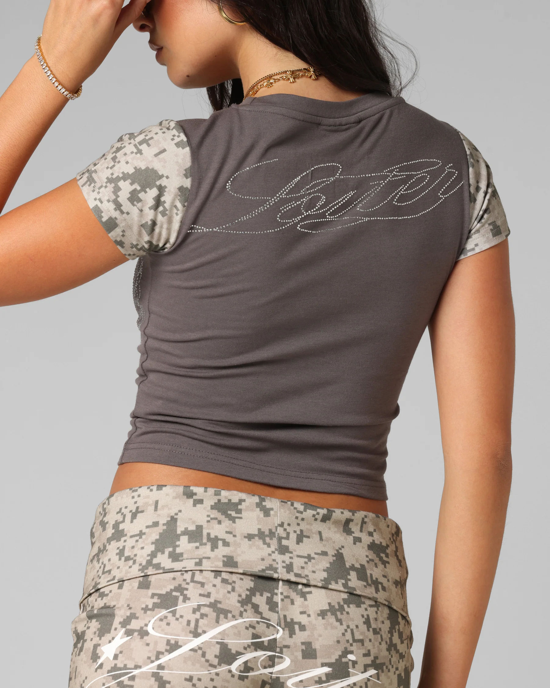 Opaque Baby T-Shirt Black/Camo - Image 6