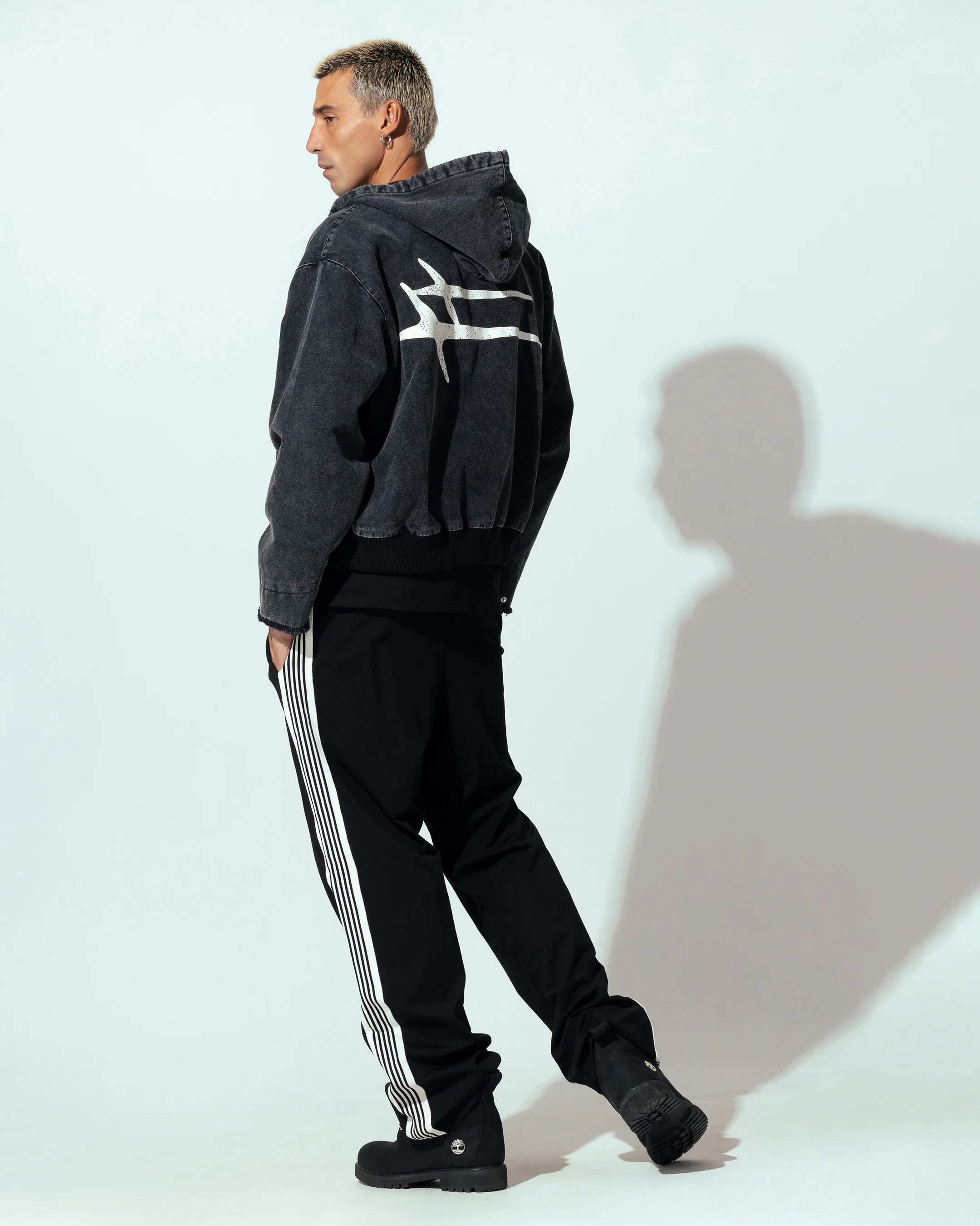 Loiter Workwear Zip Jacket Vintage Black - Image 3