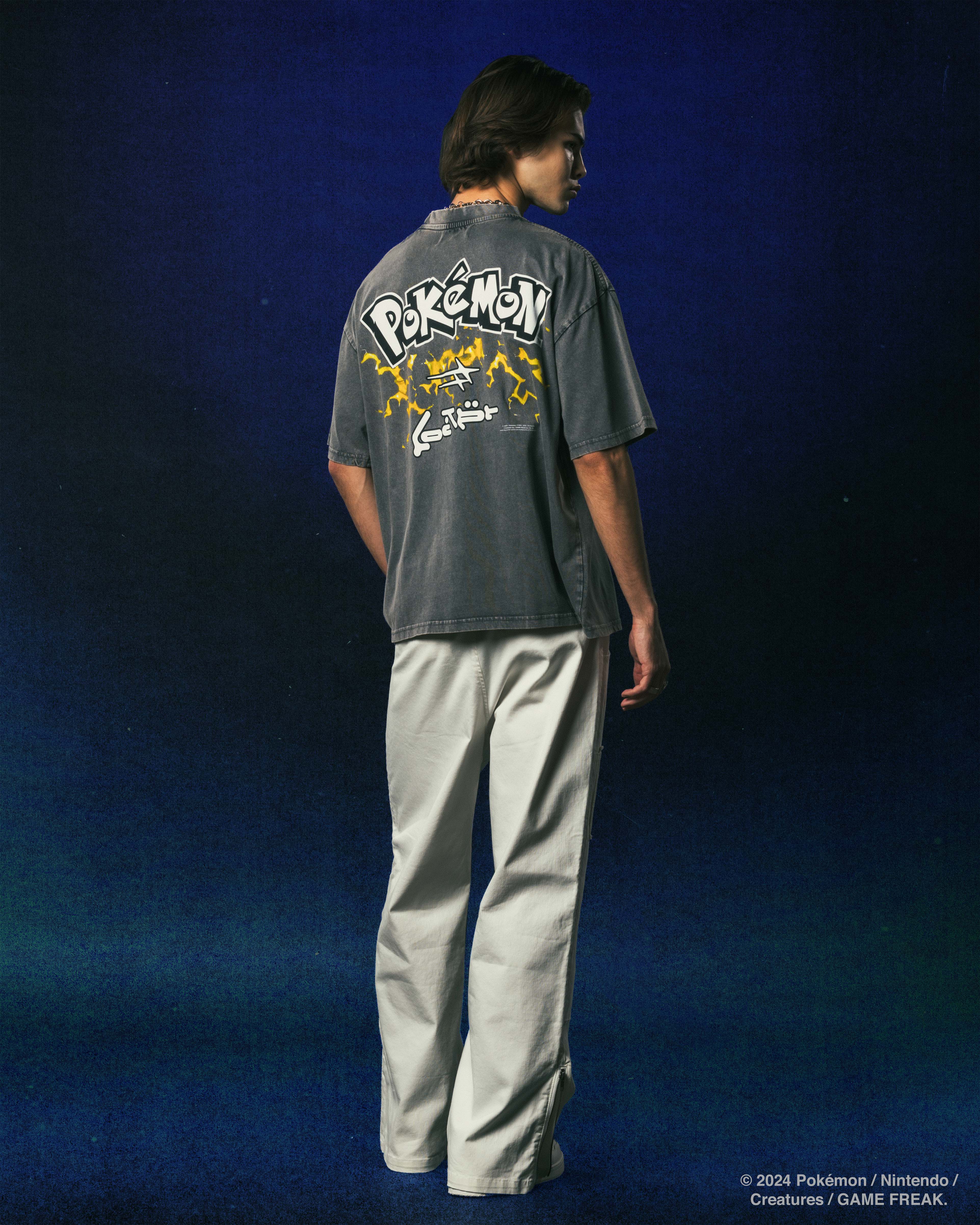 Pokémon By Loiter Pikachu Premium T-Shirt Charcoal - Image 3