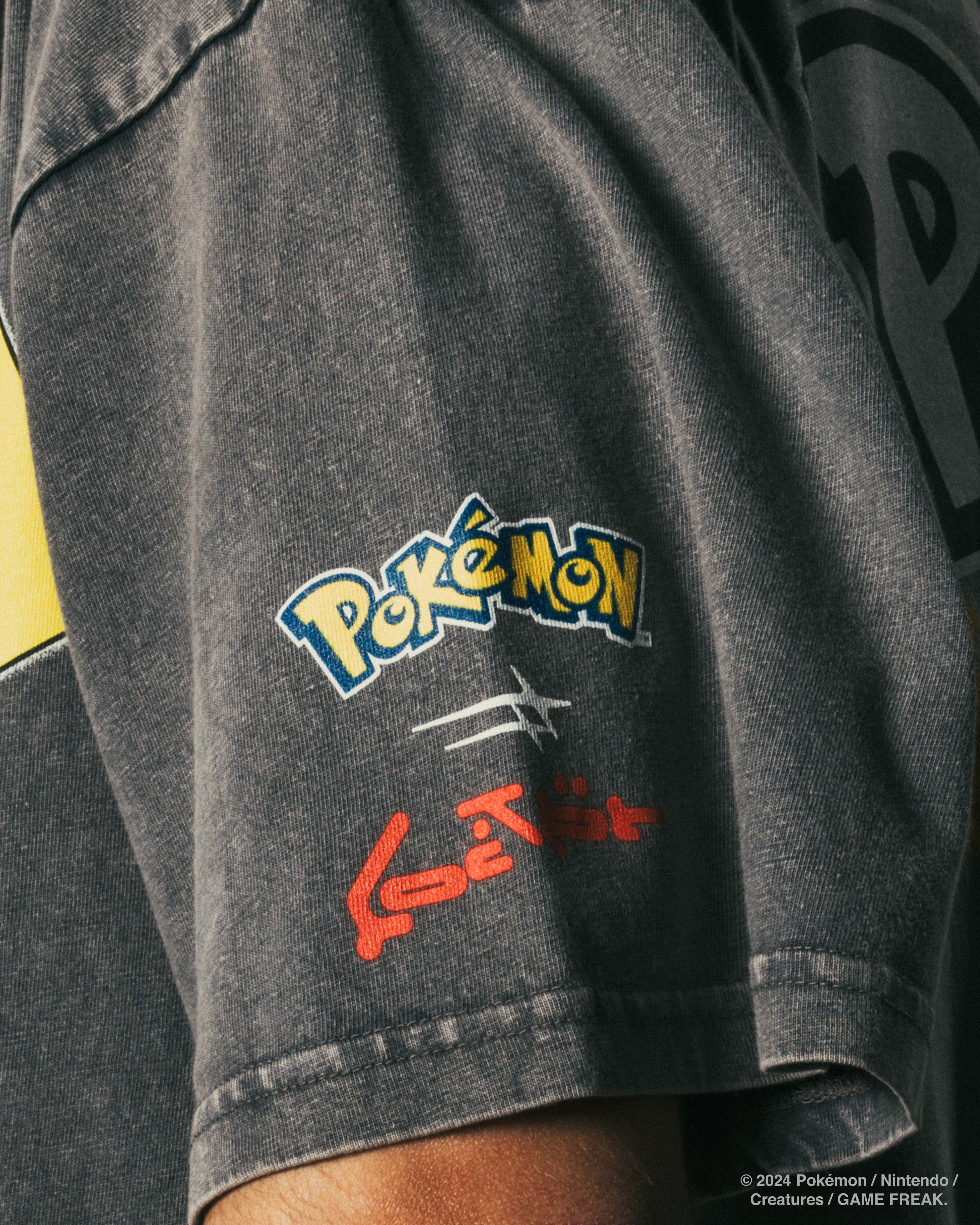 Pokémon By Loiter Pikachu Premium T-Shirt Charcoal - Image 5