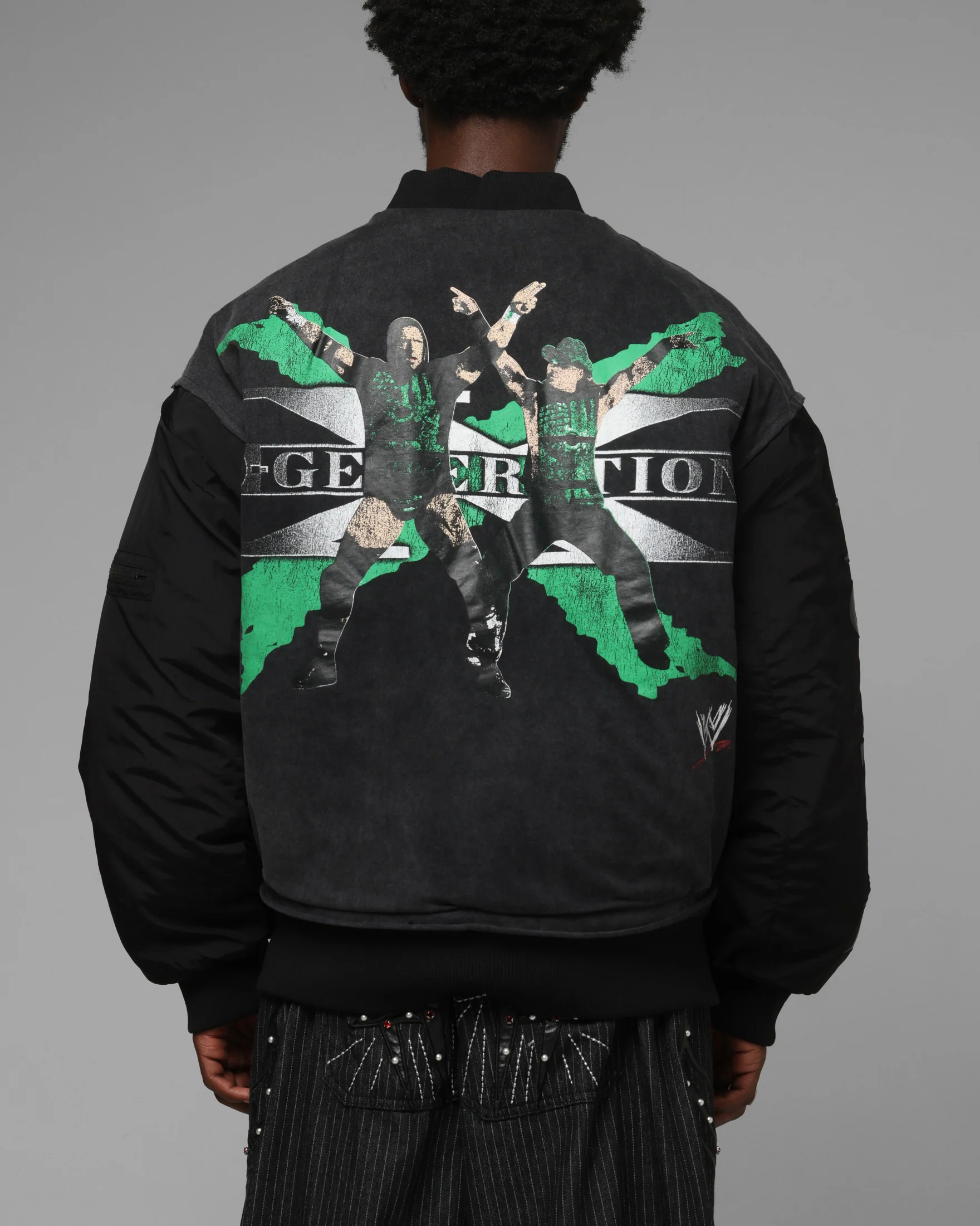 Loiter X WWE DX Generation Bomber Jacket Black - Image 2