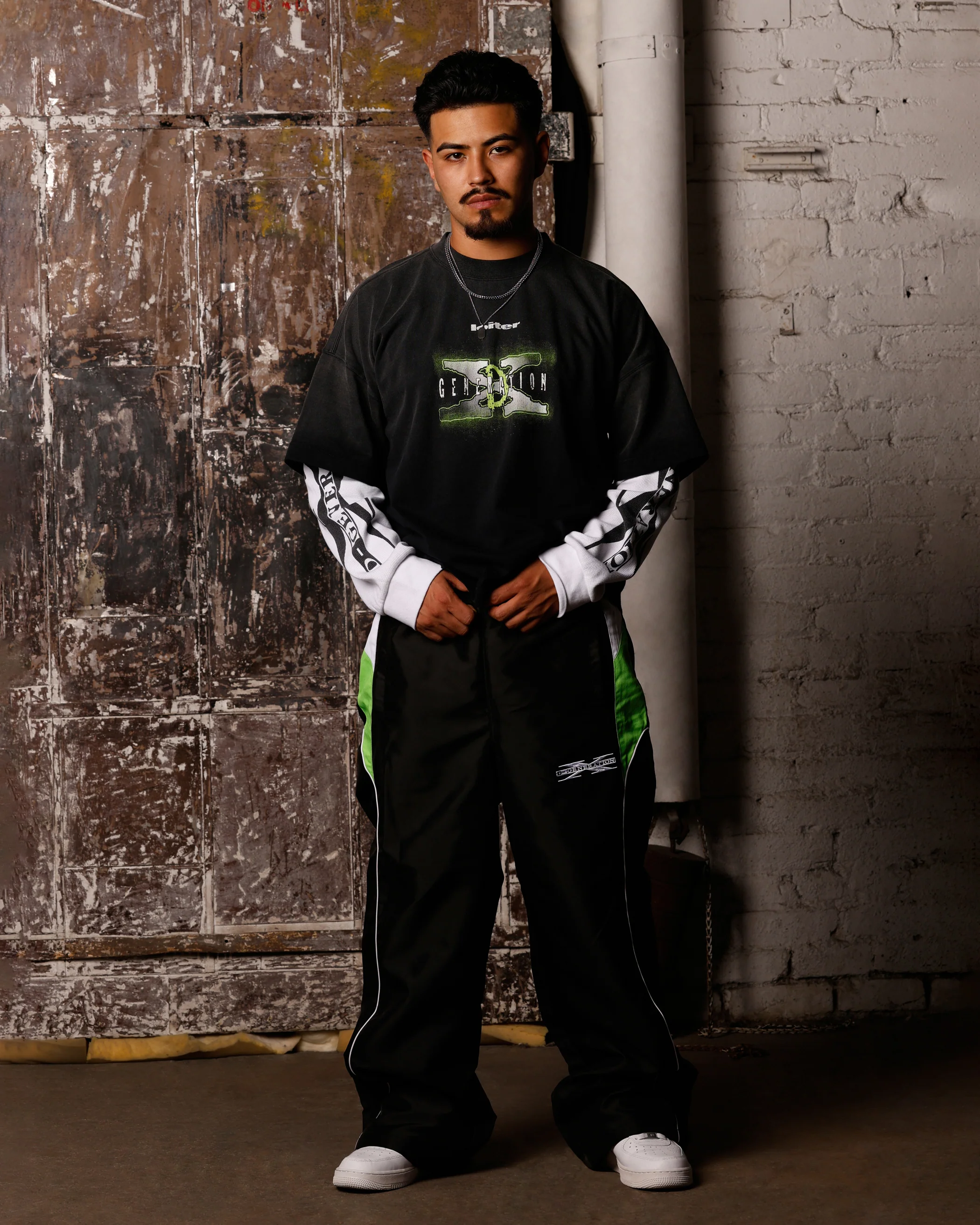 Loiter X WWE DX Generation Long Sleeve Vintage T-Shirt - Image 3