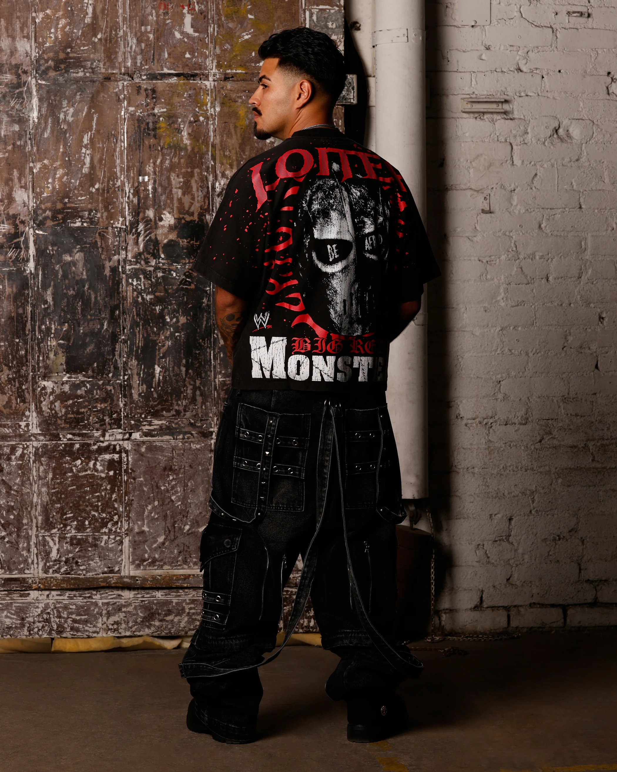 Loiter X WWE Kane Vintage T-Shirt Vintage Black - Image 6