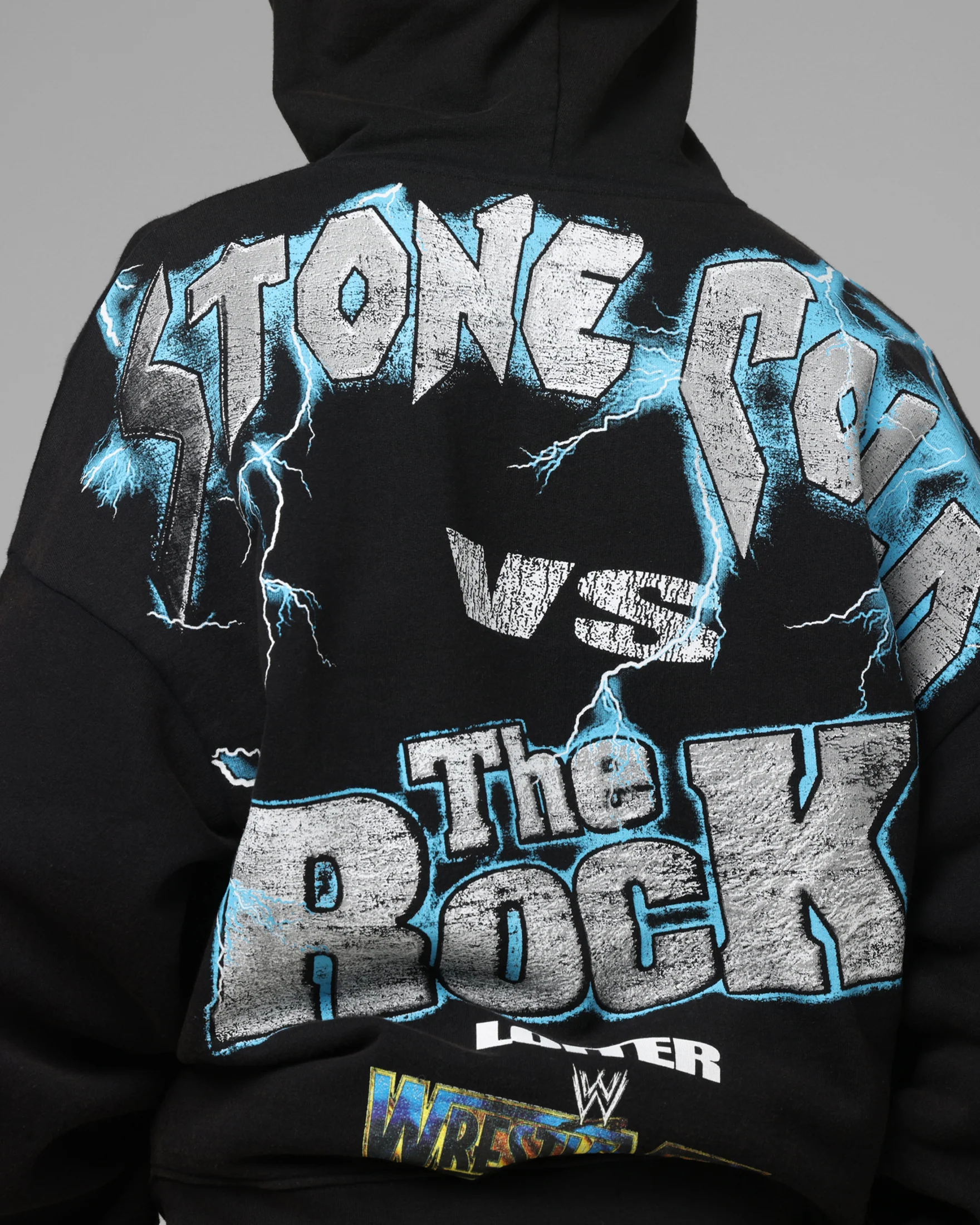 Loiter X WWE Stone Cold Beef Vintage Zip Hoodie Black - Image 8