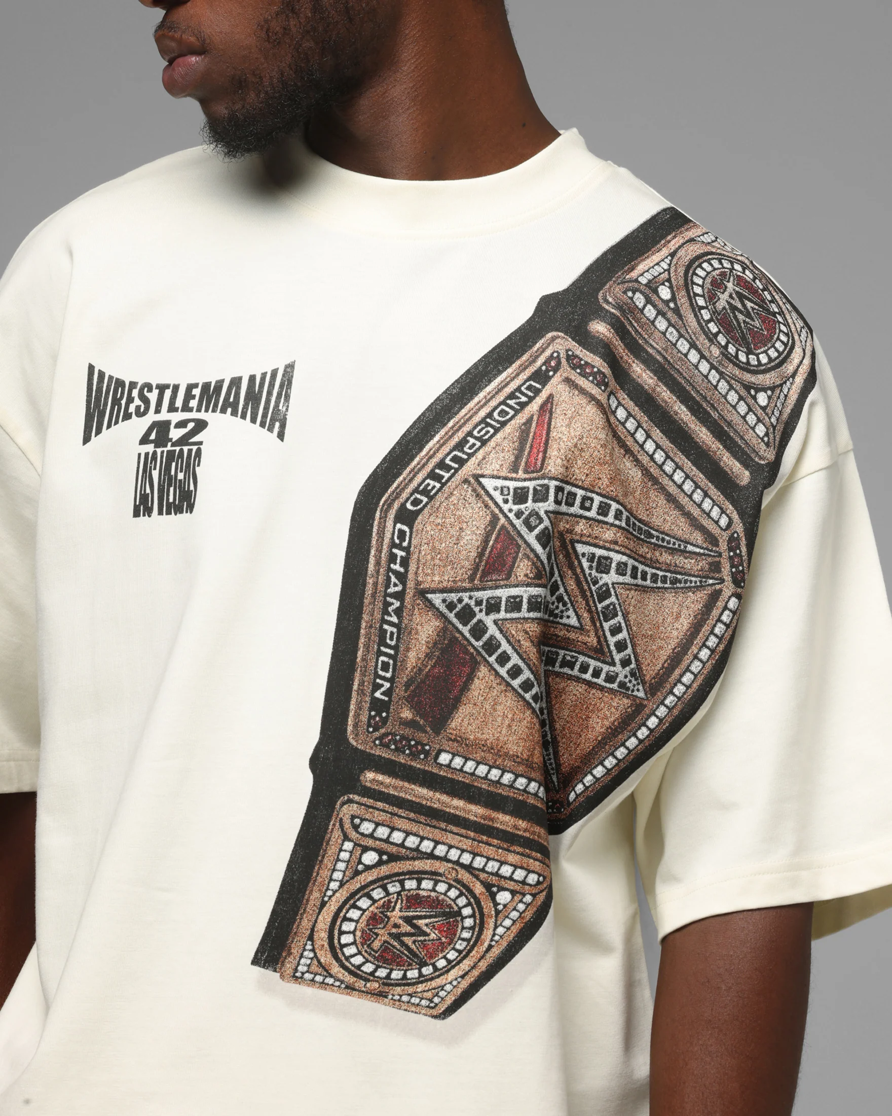 Loiter X WWE WrestleMania 42 T-Shirt Off White - Image 7