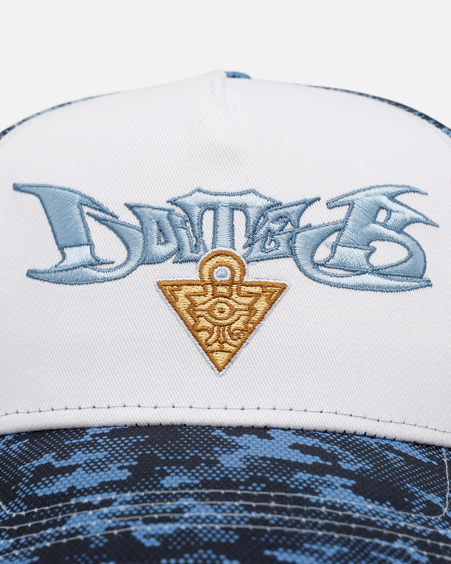 Loiter X Yu-Gi-Oh! Blue Eyes Toon Dragon Trucker Snapback Hat Blue Camo - Image 5