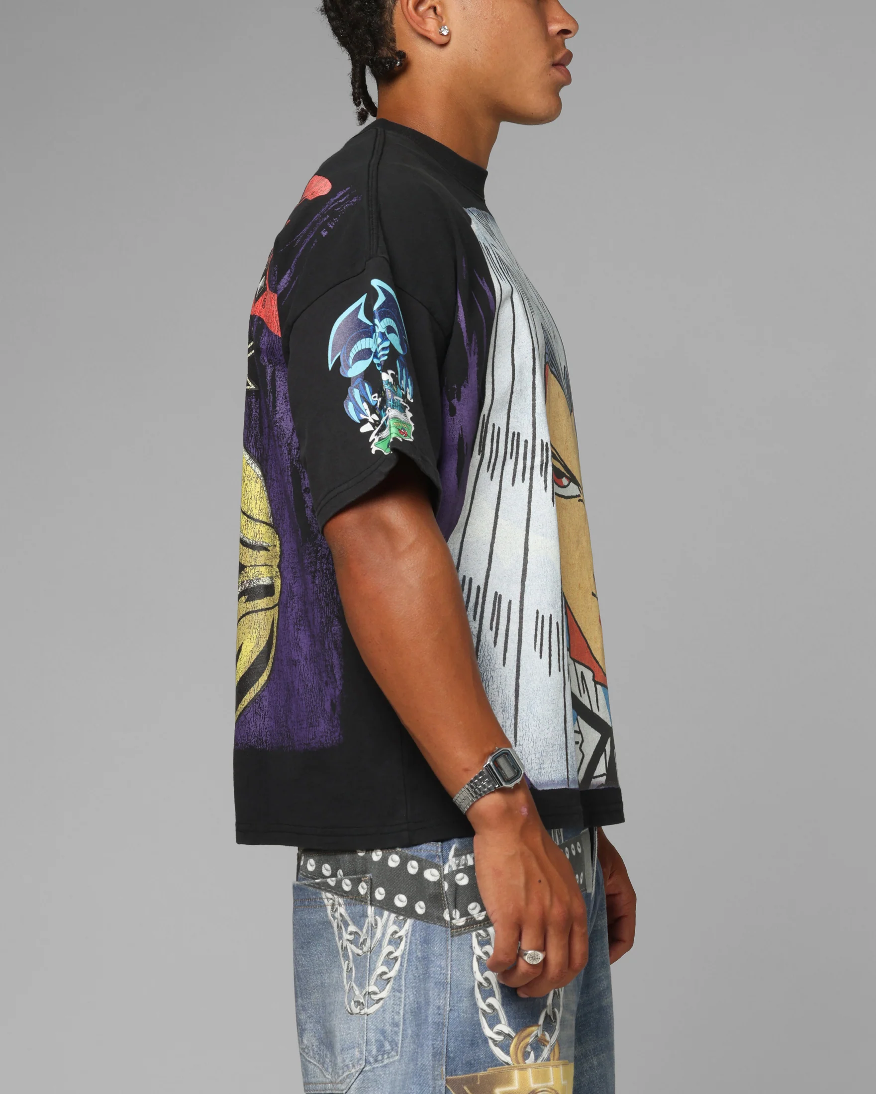 Loiter X Yu-Gi-Oh! Pegasus T-Shirt Vintage Black - Image 5