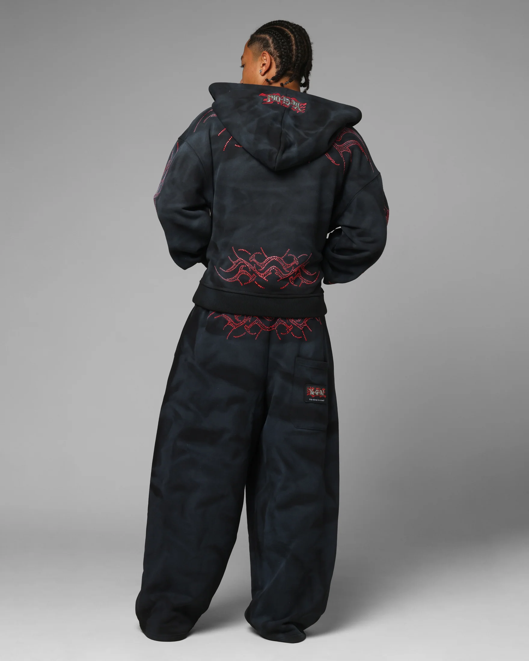 Loiter X Yu-Gi-Oh! Slifer Sky Dragon Zip Hoodie Black Wash - Image 4