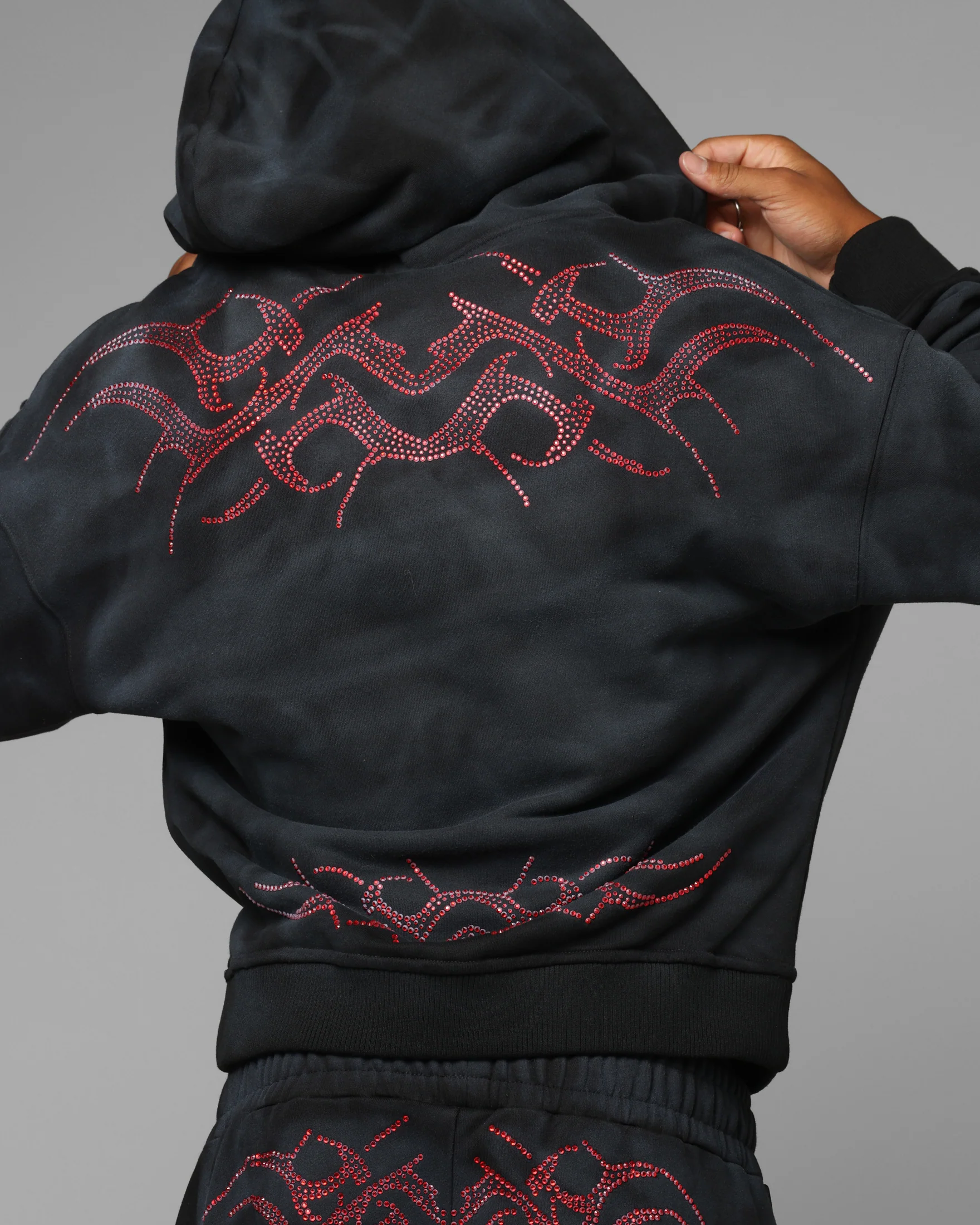 Loiter X Yu-Gi-Oh! Slifer Sky Dragon Zip Hoodie Black Wash - Image 8