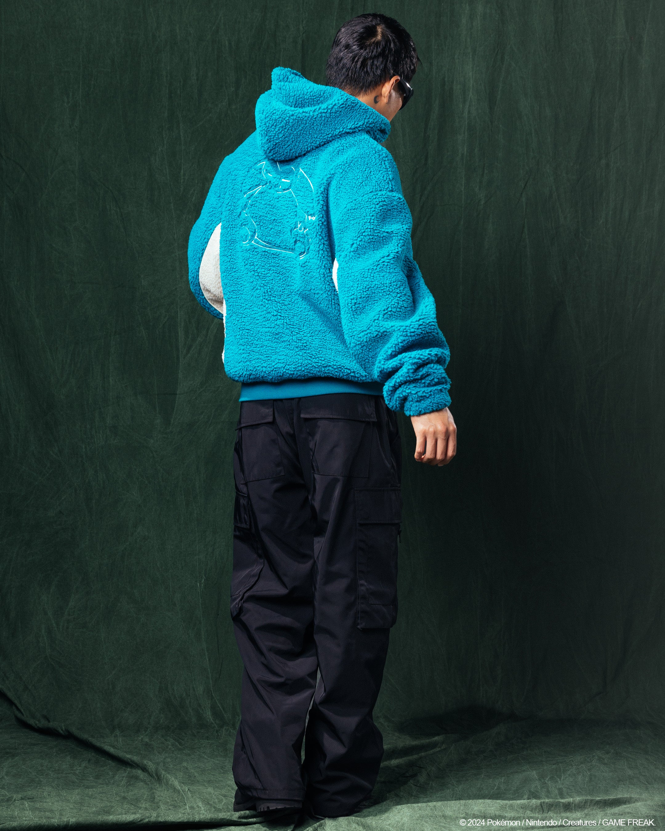 Pokémon By Loiter Snorlax Sherpa Hoodie Green/Off White - Image 5